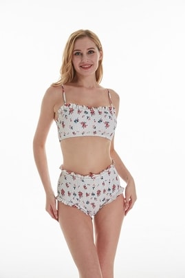 Ladies Underwired Smocking Bikinis